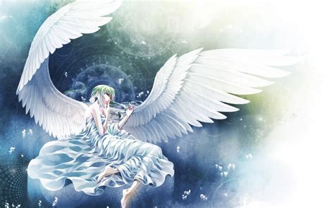 Angel Anime Girl Blue Wings Wallpaper 1920x1200 525094 22 Anime Angel