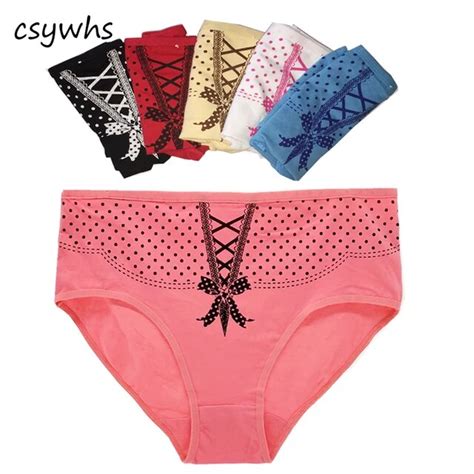 Buy Csywhs 6pcs Womens Panties Print Cotton Briefs