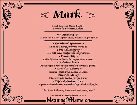 Mark Meaning Of Name