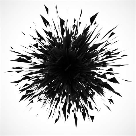 Premium Photo Abstract Futuristic Black Explosion With Sharp