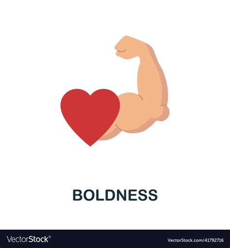 Boldness Flat Icon Colored Element Sign From Vector Image