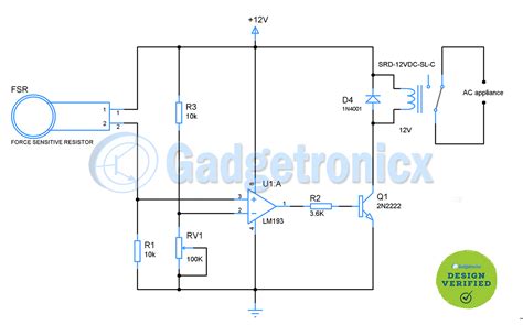 Force Pressure Switch Circuit Using Fsr Gadgetronicx