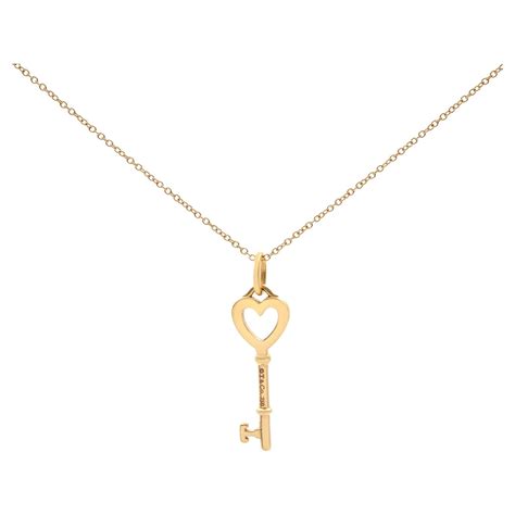 Tiffany And Co Clover Key Diamond Yellow Gold Necklace For Sale At