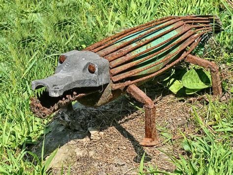 Alligator Scrap Metal Art Recycled Metal Art Metal Yard Art