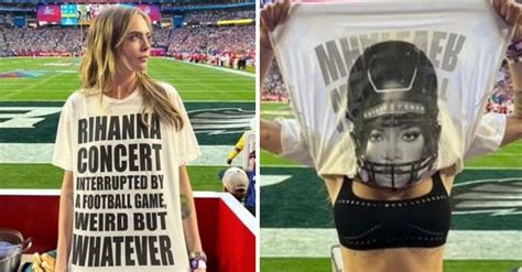 Cara Delevingne Shows Off Epic Rihanna T Shirt At The Super Bowl Vt