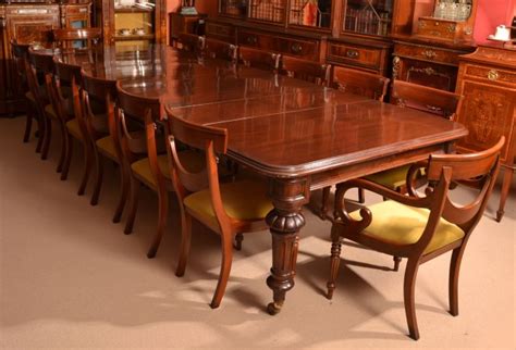 Antique 12ft Victorian Dining Table c.1860 & 14 Chairs | Ref. no. 05636a