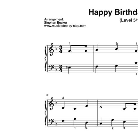 Happy Birthday To You Für Klavier Mit Aufnahme
