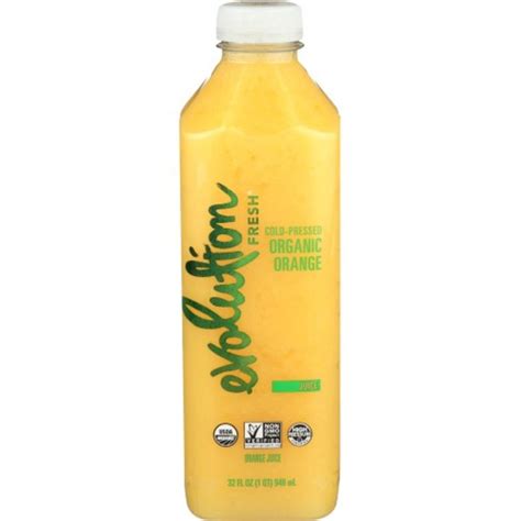Evolution Fresh Pure Orange Cold Pressed Organic Orange Juice 32 Fl Oz