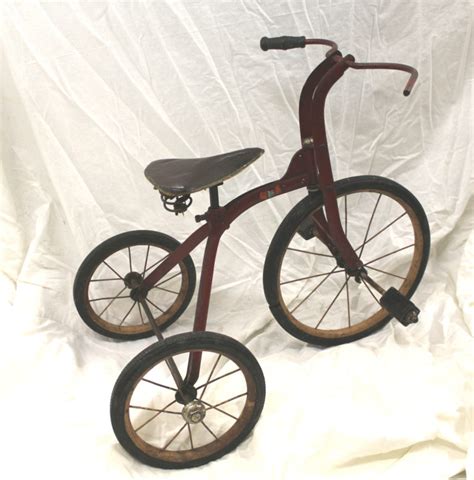 Bargain Johns Antiques Antique Pedal Tricycle Original Red Paint