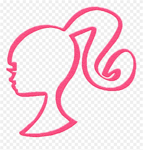Barbie Clipart Pink Icon Transparent  Freeuse Library Head Barbie