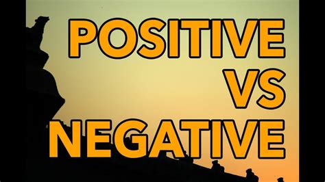 Positive Attitude Vs Negative Attitude Youtube