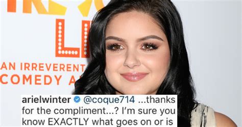 Ariel Winter Shut Down A Troll Who Accused Her Of Using ‘coke And Meth To Lose Weight