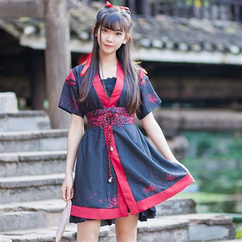 2017 Higanbana Print Long Japanese Kimono Blackandwhite Short Sleeves