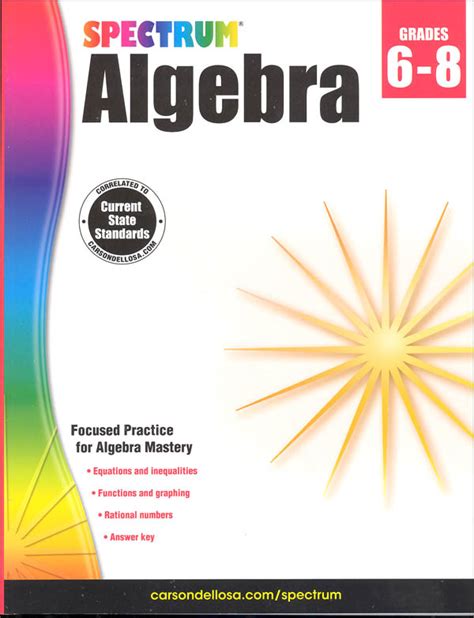 Spectrum Algebra 2014 Grades 6 8 Spectrum 9781483816647