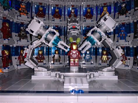 Iron Man Hall Of Armor Moc Lego Iron Man Lego Custom Minifigures