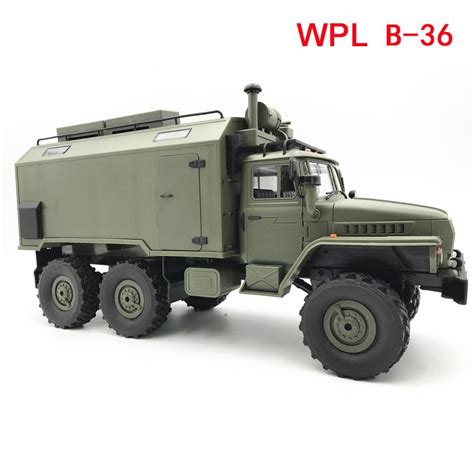 Buy WPL B36 Ural 1 16 2 4G 6WD Rc Car Military Truck Rock Crawler