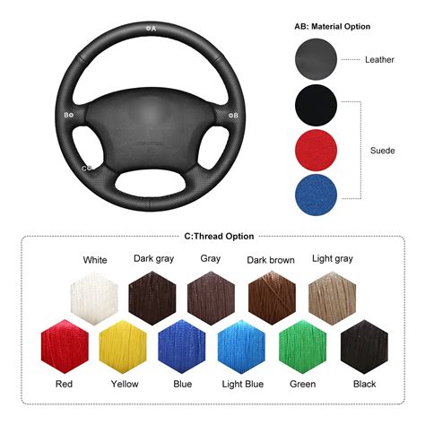 Mewant Customized Diy Genuine Leather Car Steering Wheel Covers Wrap