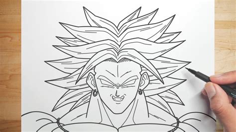 How To Draw Broly 1995 Step By Step Easy Fanart Study Youtube