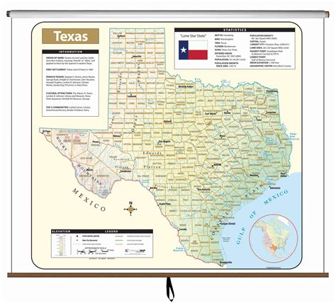 Texas Map With Mile Markers