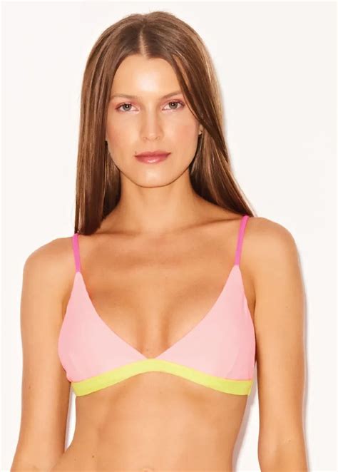 Bikini Tops Neon Pink Triangle Bikini Top Top Splash Mira Neon