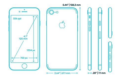 Apple Iphone 7 10th Gen Dimensions And Drawings