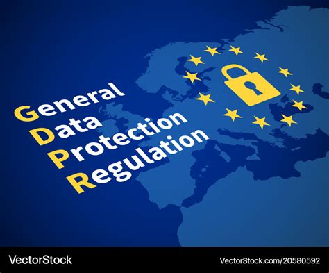 Gdpr General Data Protection Regulation Eu Vector Image