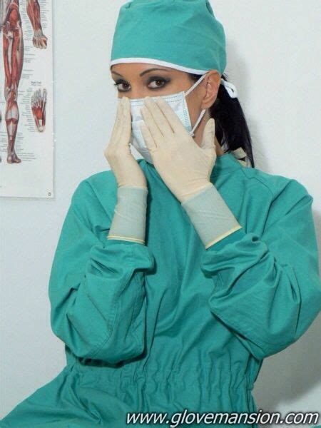 Medical Outfit Female Surgeon Surgical Gloves