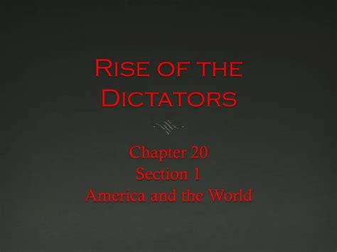 Ppt Rise Of The Dictators Powerpoint Presentation Free Download Id2473172