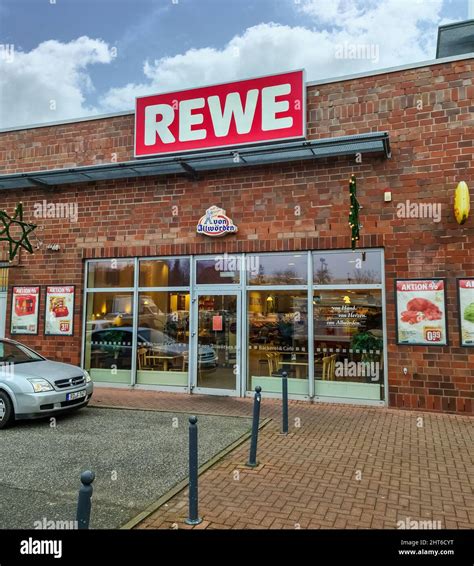 Photo Of The Entrance Area Of A Supermarket Of The Rewe Group In