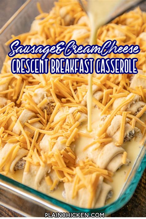 Sausage Cream Cheese Crescent Breakfast Casserole Plain Chicken