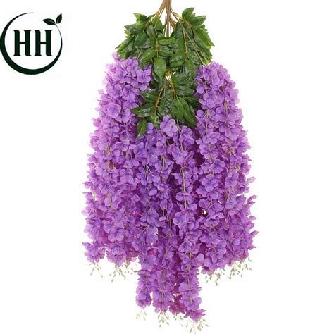 2022 Colourful Pastel Artificial Fake Wisteria Vine Hanging Garland
