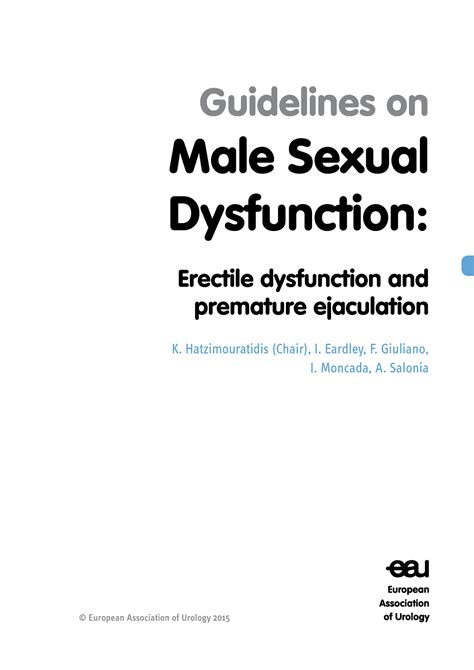 08 guidelines on male sexual dysfunction erectile dysfunction and premature ejaculation author