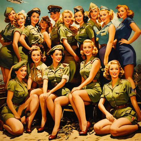 Lexica A Large Group Of Ww2 Pinup Girls