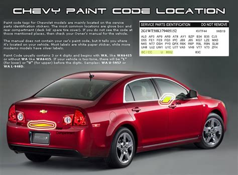 Chevy Camaro 2010 Paint Codes