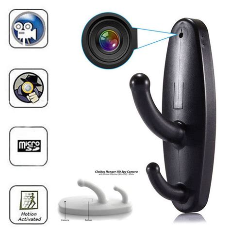 Hd Hidden Spy Camera Clothes Hook Dvr Video Nanny Cam Motion Detection Up 32gb Bathroom Spy