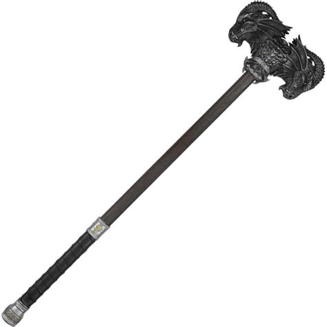 Black Calfera Two Handed Larp Hammer