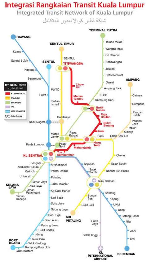 Kuala Lumpur Transit Map Kuala Lumpur • Mappery