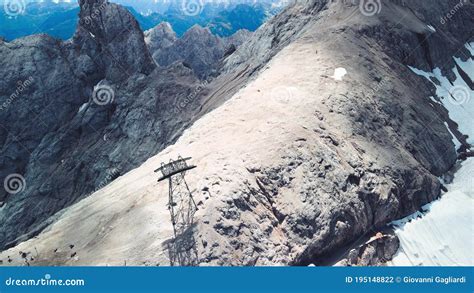 Amazing Aerial View Of Italian Alps From Marmolada Stock Photo Image