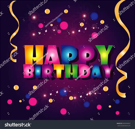 Happy Birthday Card Stock Vector Royalty Free 682043653 Shutterstock