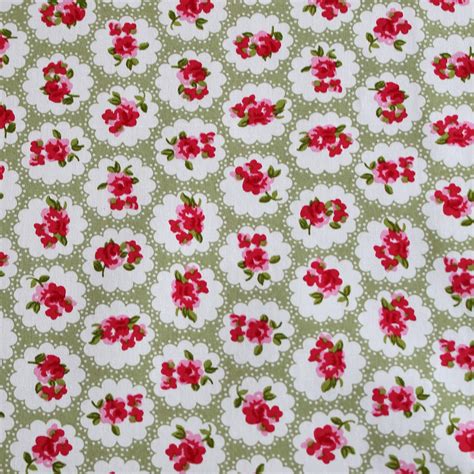 Vintage Rose Green Overdale Fabrics