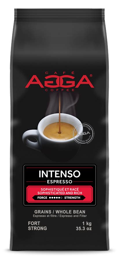 Café AGGA. espresso gourmet coffee beans intenso whole bean premium ...
