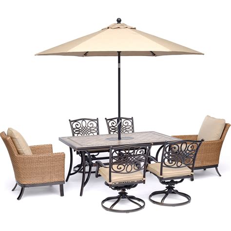 4.4 out of 5 stars 545. Hanover Monaco 7-Piece Patio Dining Set with 4 Swivel ...