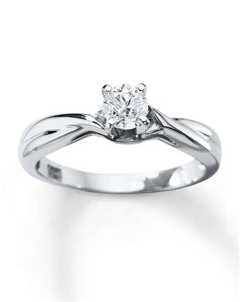 Kay Jewelers Diamond Solitaire Ring 38ct Round 14k White Gold Twist