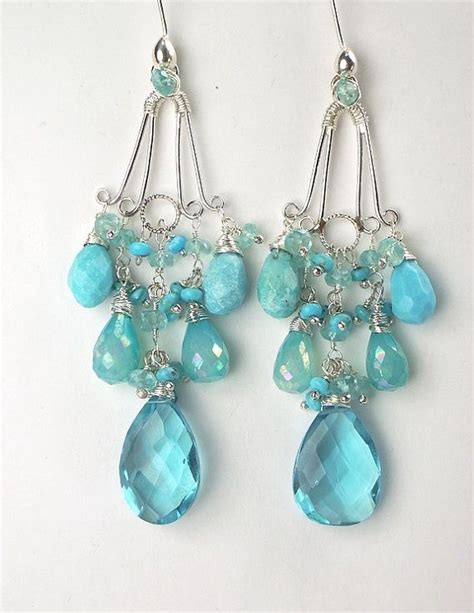 Turquoise Chandelier Earrings Handmade By Towncountryjewelry