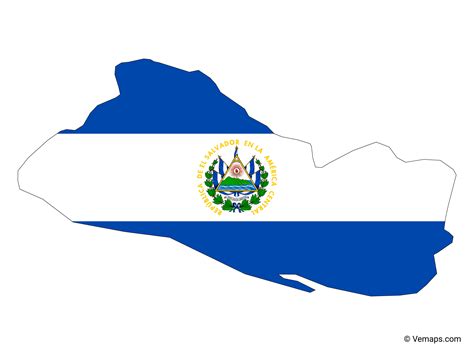 Flag Map Of El Salvador Free Vector Maps