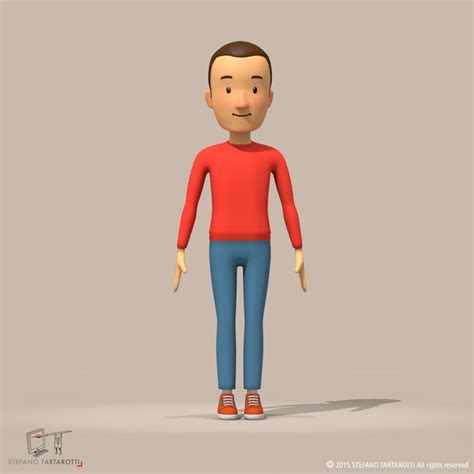 man cartoon 3d model