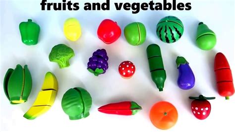 Learn Vegetable Fruits Names For Kids Velcro Toy Fruit And Vegetables