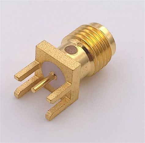 8.5ghz SMA Coaxial Connector Antenna Sma Female Pcb Edge Mount Connector