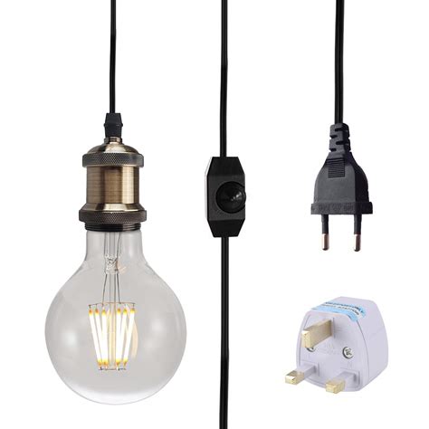 Buy Vintage Plug In Hanging Light Kit Industrial Style Pendant