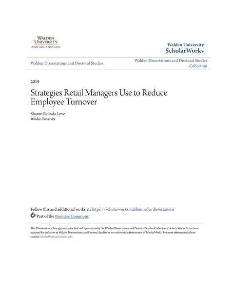 Strategies Retail Managers Use To Reduce Employee Turnover Walden